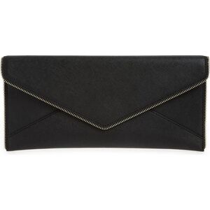Rebecca Minkoff Leo East West Envelope Clutch in Black (NWT)